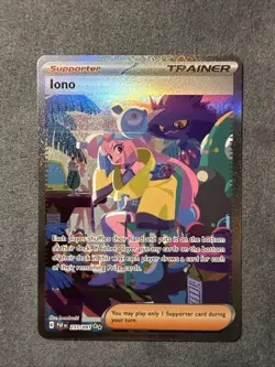 Pokemon TCG Iono Sir Paldean Fates Holo Card 237/091 NM+/M Condition - Image 1