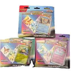 Pokemon TCG Prismatic Evolutions Tech Sticker Collection Set Lot Of 3 Sealed New - Image 1