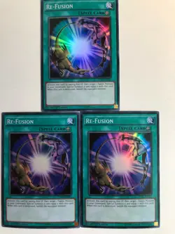Yugioh Re-Fusion FUEN-EN051 Super Rare NM x3 Play Set - Image 1
