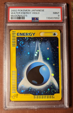Pokemon Water Energy PSA 9 Holo McDonalds Japanese 2002 Card - Image 1