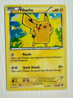 Pokemon Pikachu TCG 42/146 XY Movie Holo Card 2014 Promo - Image 3