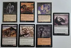 7 Black MTG Cards NM/LP - Magic The Gathering - Rare - Uncommon - Image 1