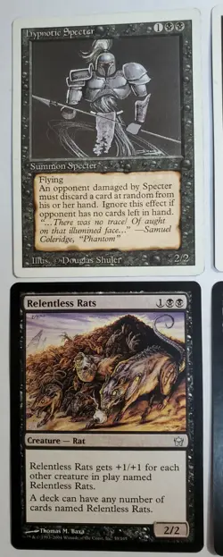 7 Black MTG Cards NM/LP - Magic The Gathering - Rare - Uncommon - Image 2