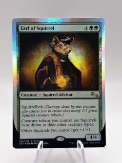 Earl of Squirrel 108/216 Foil Launch Promo Unstable UST MTG LP - Image 1
