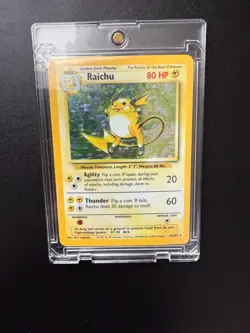 Raichu - 14/102 - Pokemon Base Set Unlimited Holo Rare Card WOTC MP/HP Card 14/1 - Image 1