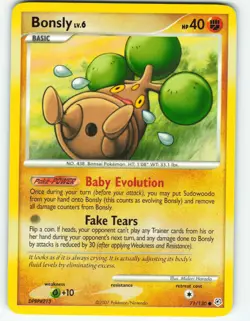 Bonsly - 71/130 Diamond & Pearl - Pokemon TCG - 2007 - Image 1