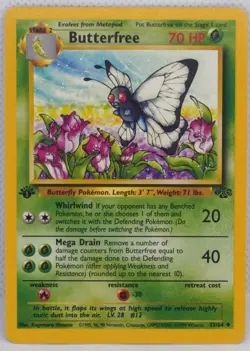 Butterfree 33/64 Jungle 1st Edition Uncommon Pokemon Card TCG - Image 1