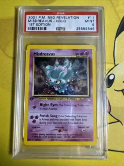 Pokemon 2001 Neo Revelation #11 MISDREAVUS 1st Edition Holo PSA 9 Mint 11/64 - Image 1