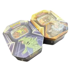 Pokemon TCG Triple Whammy Tins Slaking & Tyranitar - 2 sealed tins - Image 1