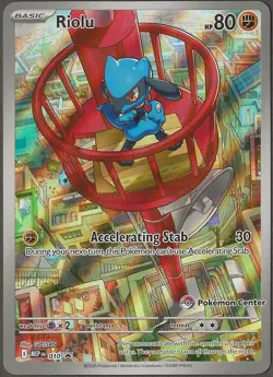Riolu Pokemon Center Stamped Mega Evolution Promo NM - Image 1