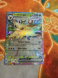 Pokemon TCG Leafeon ex 006/131 Prismatic Evolutions Double Rare Rainbow Holo - Image 1