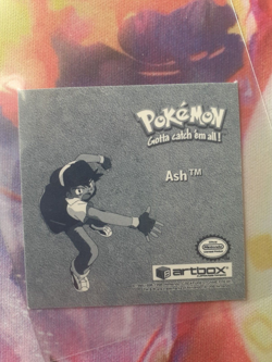 1999 Pokemon Ash Prism Holo Pr07 Artbox Sticker Lightly Played - Image 2
