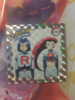 1999 Pokemon Jesse and James Prism Holo Pr06 Artbox Sticker Lightly Played - Image 1