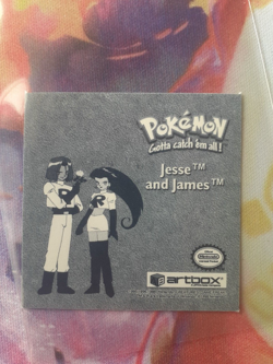 1999 Pokemon Jesse and James Prism Holo Pr06 Artbox Sticker Lightly Played - Image 2