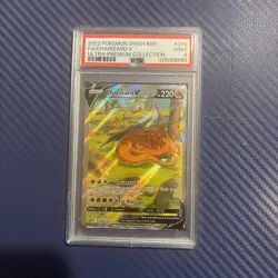 2022 POKEMON SWSH BLACK STAR PROMO 260 FULL ART/CHARIZARD V PSA 9 - Image 1