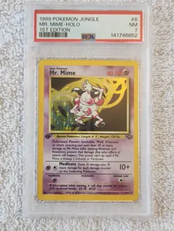 1999 POKEMON JUNGLE 6 MR. MIME-HOLO 1ST EDITION PSA 7 - Image 1