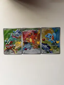 Pokemon First Partner Illustration Collection MEP Bulbasaur Charmander Squirtle - Image 1