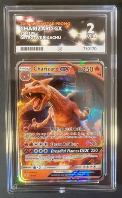 Pokemon Charizard GX SM195 2019 Black Star Promo Detective Pikachu Ace 2 Fair - Image 1