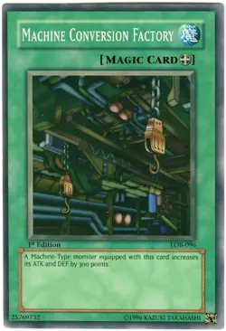 1st Edition Blue Eyes White Dragon #LOB-096 Machine Conversion Factory LP - Image 1