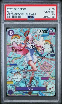 One Piece Uta OP02-120 SP Special Alt Art Awakening of the New Era PSA 10 - Image 1