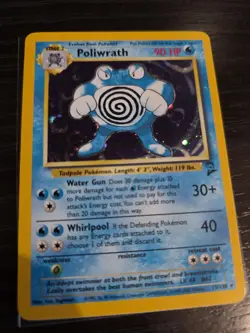 Pokemon TCG Poliwrath Base Set 2 Holo Rare Card 13/102 90 HP Stage 2 vintage - Image 1