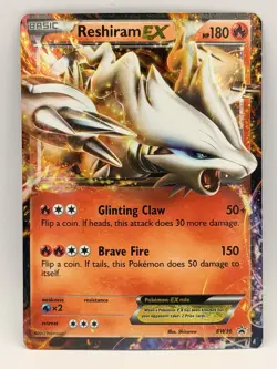 Reshiram EX BW36 Black & White Black Star Promo Holo Pokemon Card LP - Image 1