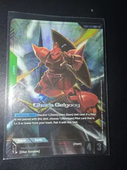 Char’s Gelgoog - Newtype Rising GD01-023 LR+ - NM / Mint Gundam Card Game - Image 1