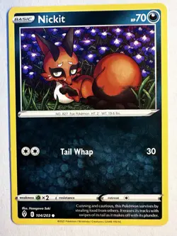 Pokemon TCG Nickit & Thievul Lot 4 Common Regular NM Cards - Image 2