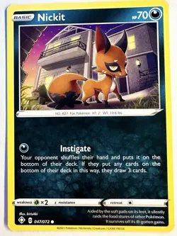 Pokemon TCG Nickit & Thievul Lot 4 Common Regular NM Cards - Image 5