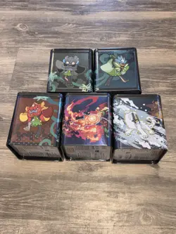 Pokemon TCG Stacking Tins Empty Lot Of 5. Mystery Bonus Cards Add❗❗ - Image 1