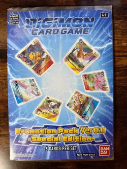 Digimon Card Game Promotion Pack Ver. 0.0 SEALED Special Ed. Promos - Last One! - Image 1