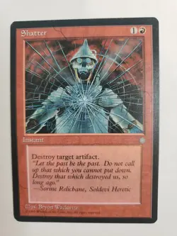 MTG Magic The Gathering Card Shatter Instant Red Ice Age 1995 - Image 1