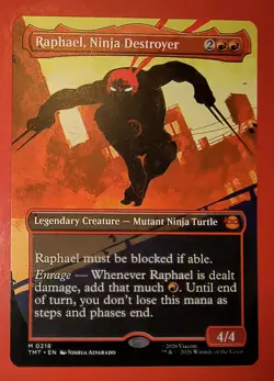 MTG, RAPHAEL, NINJA DESTROYER, 0218, MYTHIC, NM, TMT, REG. FINISH, BORDERLESS - Image 1