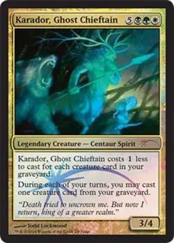 MTG Karador, Ghost Chieftain - Foil DCI Judge Promos, Light Play, English Promo: - Image 1