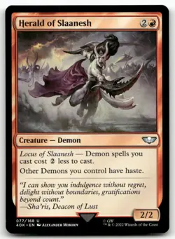 Herald of Slaanesh 77 MTG Universes Beyond: Warhammer 40,000 U NM - Image 1