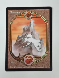 MTG Magic the Gathering Mountain Unglued Regular LP/NM Unglued BB - Image 1
