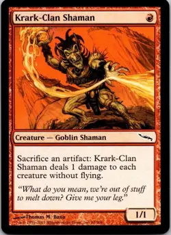 MTG Magic the Gathering Krark-Clan Shaman Mirrodin Played See Scan F - Image 1