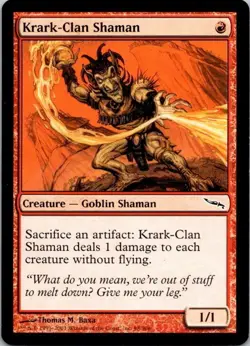 MTG Magic the Gathering Krark-Clan Shaman Mirrodin Played See Scan M - Image 1
