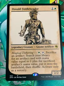 C483 MAGIC GATHERING FORGOTTEN REALMS OSWALD FIDDLEBENDER #304 SHOWCASE NM MTG - Image 1