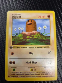 Diglett First Edition Shadowless Pokemon TCG WOTC 47/102 - Image 1