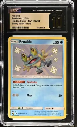 FROAKIE Shiny Vault Holo Rare #SV11 CGC Pristine 10 Pokemon [Nostalgium] - Image 1