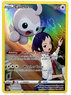 Castform TG11/TG30 Lost Origin Trainer Gallery Holo 2022 Pokemon TCG Card - Image 1