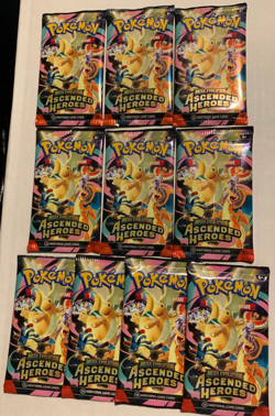 LOT OF 10 POKEMON TCG ASCENDED HEROES FACTORY SEALED BOOSTER PACKS NEW - Image 1