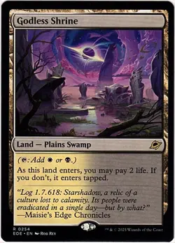 MTG Edge Of Eternities Godless Shrine (Rare) - Image 1