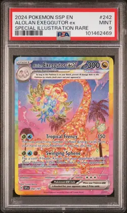 2024 POKEMON SURGING SPARKS #242 ALOLAN EXEGGUTOR ex SIR PSA 9 - Image 1