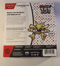 Pokemon Scarlet & Violet 151 Alakazam EX Collection Box New Factory Sealed - Image 2