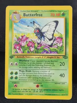 Pokemon TCG Butterfree Jungle 33/64 Uncommon 1st Edition MP - Image 1