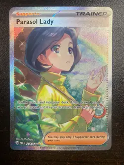 Pokemon TCG Parasol Lady 255/182 SIR Paradox Rift Near Mint NM - Image 1