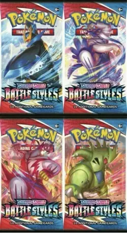 Pokemon Sword & Shield Battle Styles 4 Packs of each Art Work - Image 1