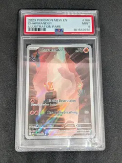 Pokemon Charmander 168/165 SV151 Illustration Rare Holo PSA 9 Graded - Image 4